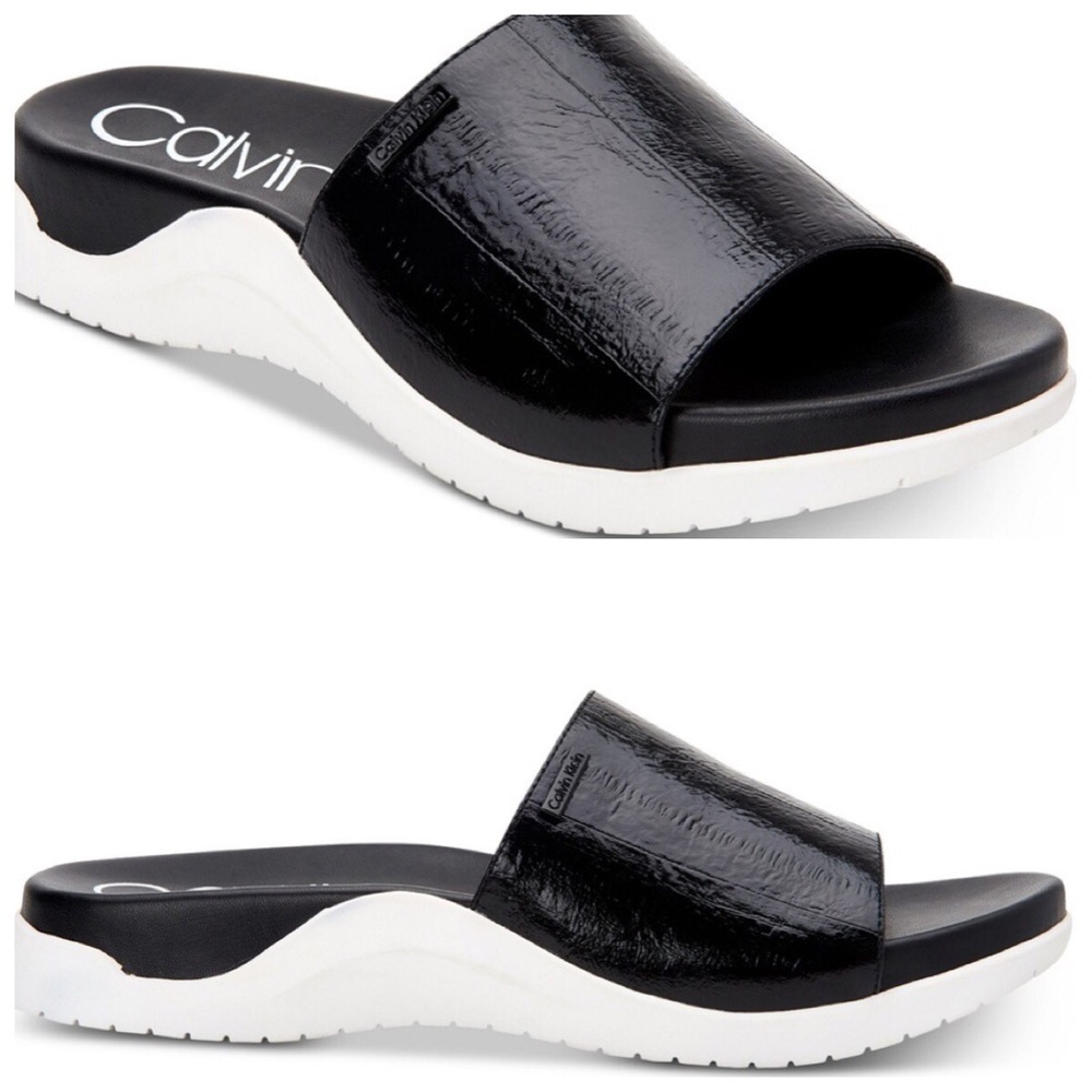 🆕Calvin Klein black ubi slides.